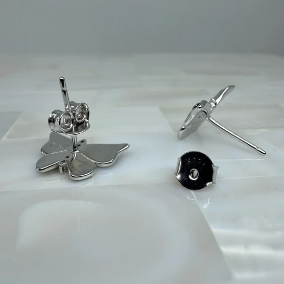 2/$30 Genuine 925 Sterling Silver Butterfly Earrings - Picture 8 of 9
